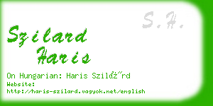 szilard haris business card